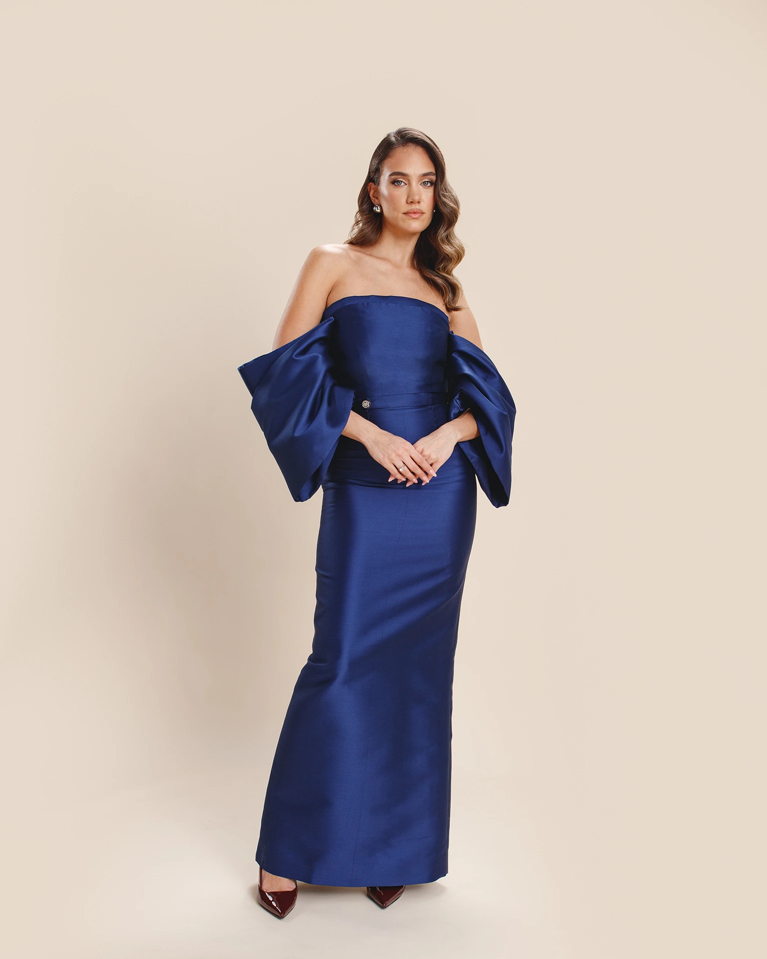 Royal Blue Silk Dress
